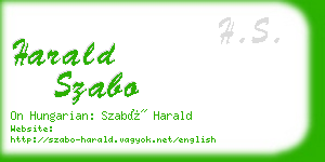 harald szabo business card